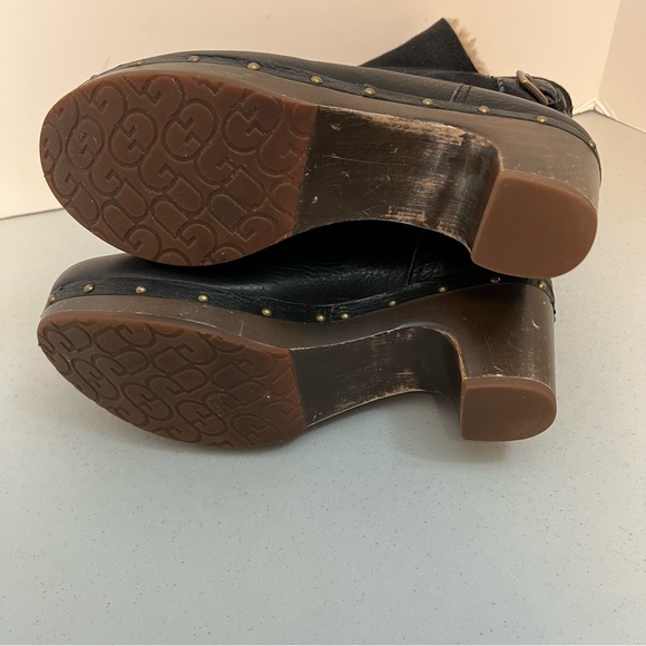 Ugg Clog Style Round Toe Heel Shearling Lined Boots Sz 8 - Picture 8 of 11